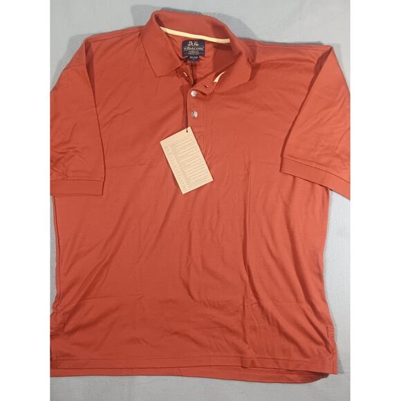 Willis & Geiger Outfitters Polo Shirt L Rust Red 100% Cotton NWT Peru Safari - Picture 1 of 7